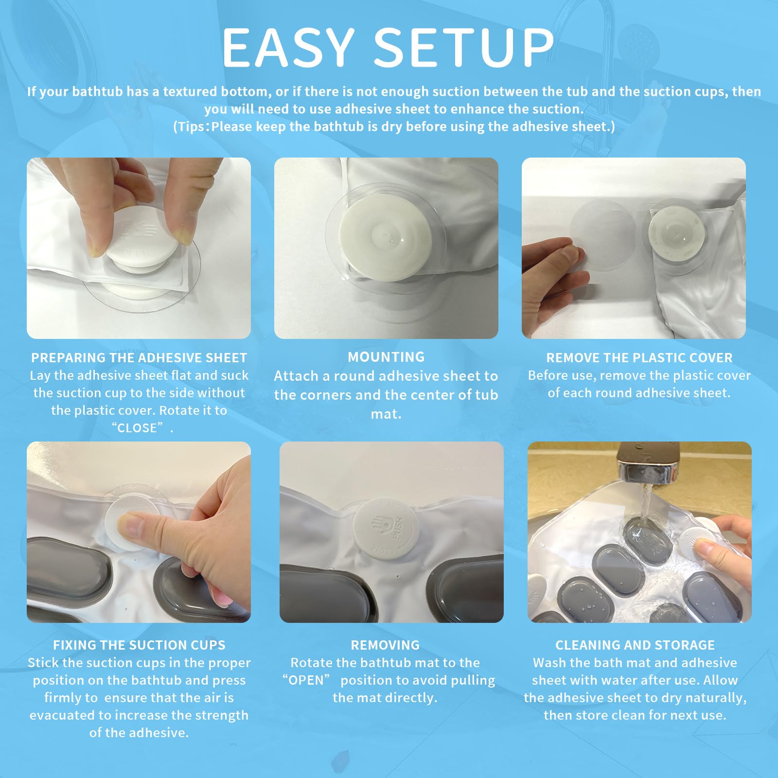 PRISMLOFT - New Upgraded Electric Bubble Spa Massager Bathtub Mat