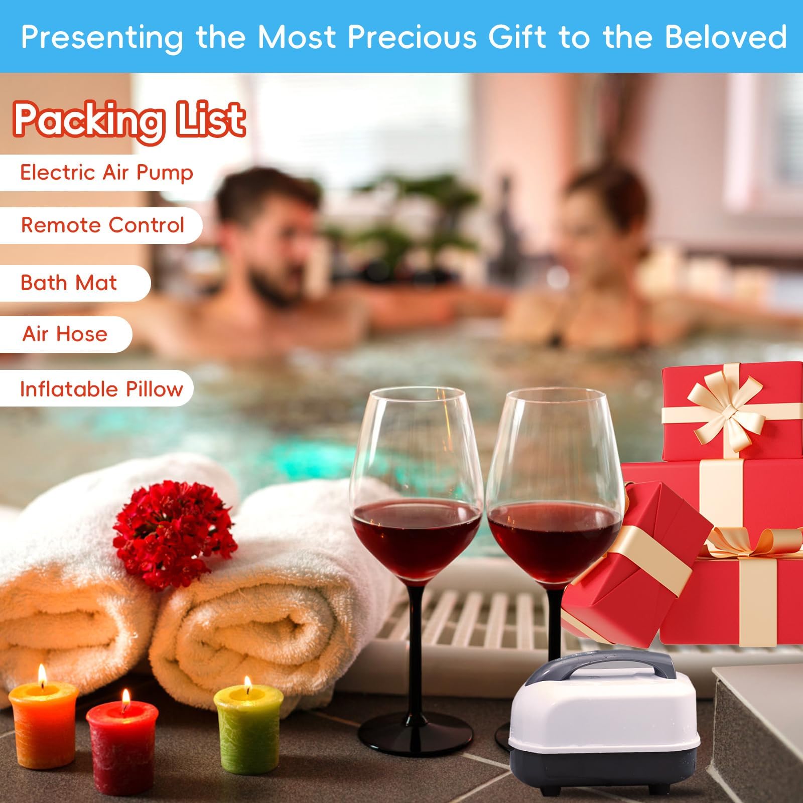 PRISMLOFT - New Upgraded Electric Bubble Spa Massager Bathtub Mat