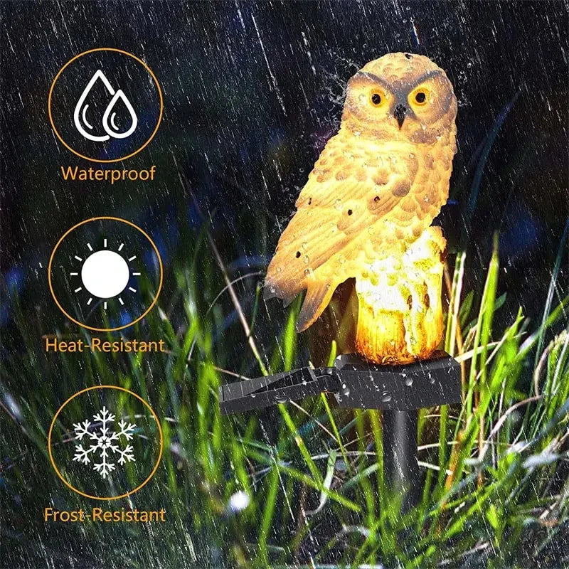 Solar Owl Ground Light