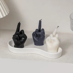 Middle Finger Shaped Gesture Scented Candles