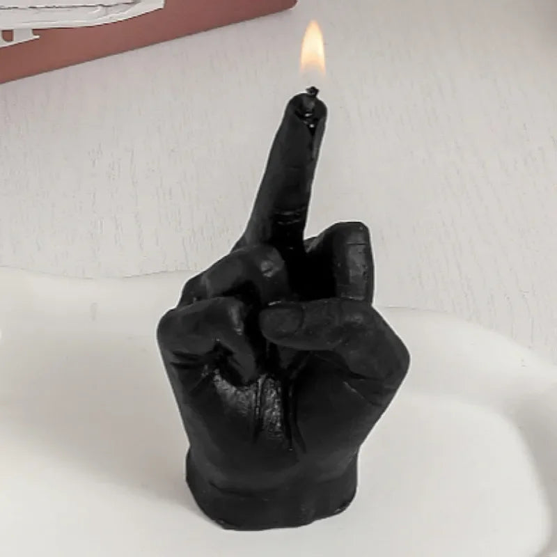 Middle Finger Shaped Gesture Scented Candles