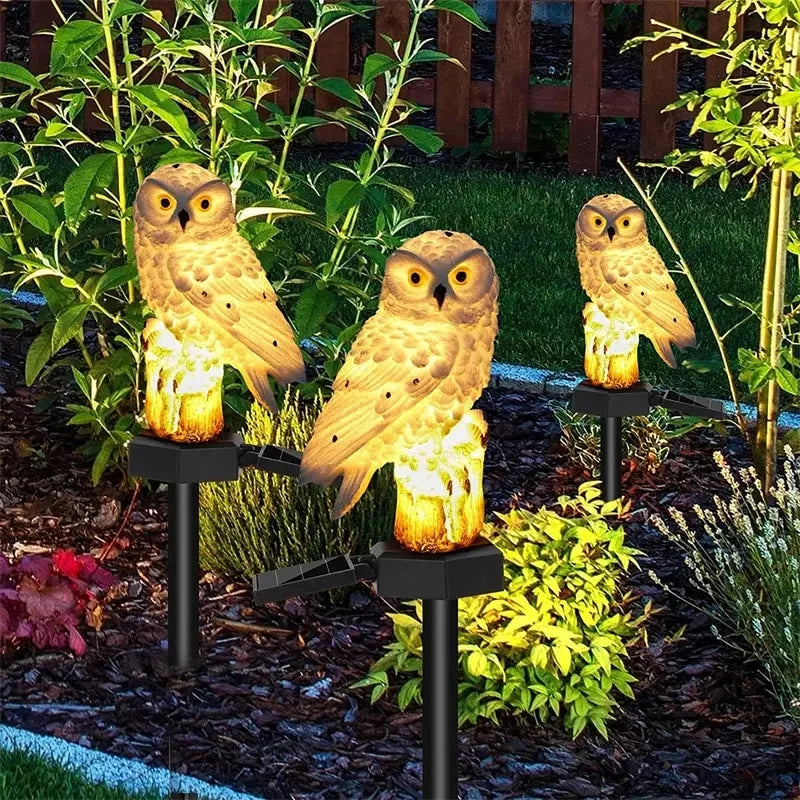 Solar Owl Ground Light