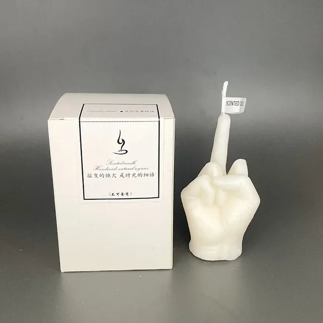 Middle Finger Shaped Gesture Scented Candles